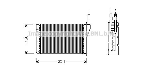 AVA QUALITY COOLING Теплообменник, отопление салона RTA6087